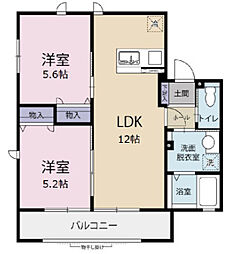 Sky-IS 2LDKの間取図画像