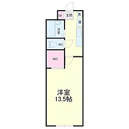 モンレーヴ葵東 1DKの間取図画像