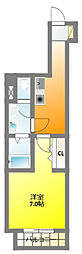 ゴールドサークル尾張町 1Kの間取図画像