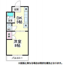 フレンド・シティ2 1DKの間取図画像