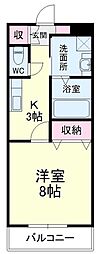 パークスクェア 1Kの間取図画像