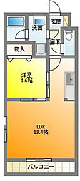 シーズンズ 1LDKの間取図画像