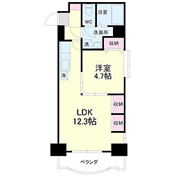 アップル第7マンション 1LDKの間取図画像