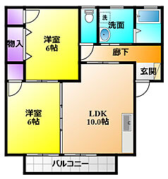 サンコーポBIG 2DKの間取図画像