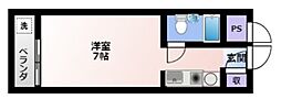 グリーンフラッツ天神町 ワンルームの間取図画像