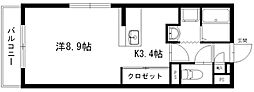 グランストーク初生 1Kの間取図画像