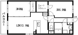 グランストーク中野町 2LDKの間取図画像
