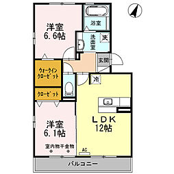 A-Room 2LDKの間取図画像