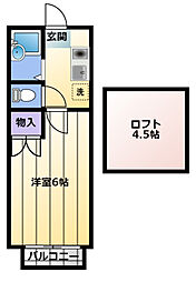GreenMews 1Kの間取図画像