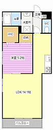 RASSURERHATAGO 1LDKの間取図画像