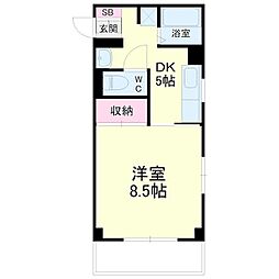 Avenue山下 1DKの間取図画像
