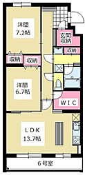 ZEN 2LDKの間取図画像