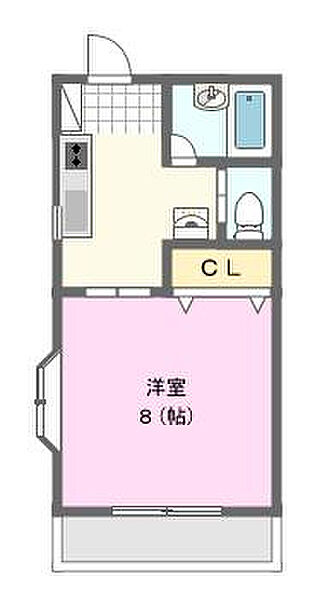 溜屋ハイツV 203｜静岡県浜松市中央区上島１丁目(賃貸アパート1K・2階・26.70㎡)の写真 その2