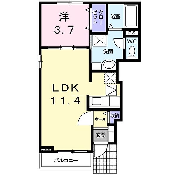 デュエット 101｜静岡県浜松市中央区中央２丁目(賃貸アパート1LDK・1階・35.98㎡)の写真 その2