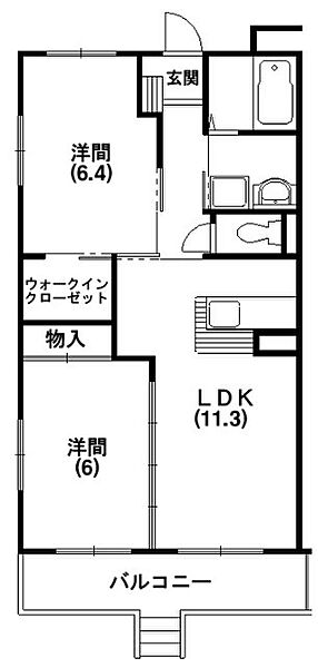 エスポワールミシマF 103｜静岡県浜松市中央区三島町(賃貸マンション2LDK・1階・53.90㎡)の写真 その2