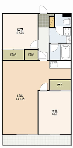 マンションアルボ 202｜静岡県浜松市中央区中里町(賃貸マンション2LDK・2階・50.45㎡)の写真 その2