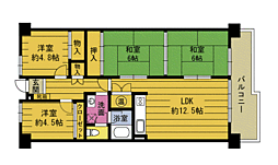 シーサイド上人II712号室 7階4LDKの間取り