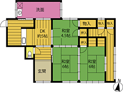 上人右田貸家(平屋) 1階