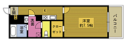 リベルテ21 1Kの間取図画像