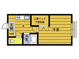 ハイツ・ジュネス 1Kの間取図画像