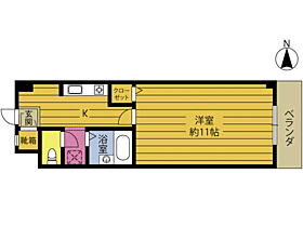 エンゼルハイツ楼苑 711 ｜ 大分県別府市中須賀東町（賃貸マンション1K・7階・28.92㎡） その2