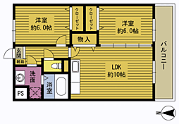 間取図画像 2LDK