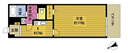 キャッスルハイツ 1Kの間取図画像