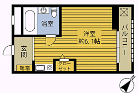 プロスペリタ金池Ａ 204 ｜ 大分県大分市金池南２丁目（賃貸マンション1R・2階・13.42㎡） その2