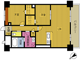 EVER GREEN駅南 1404 ｜ 大分県大分市金池南１丁目2-17（賃貸マンション2LDK・14階・59.85㎡） その2