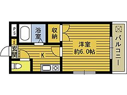 フロ−レンス上野 109 1階1Kの間取り