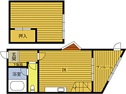クライアントハウス ワンルームの間取図画像