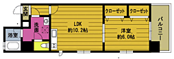 ガーデンハウス顕徳 1LDKの間取図画像