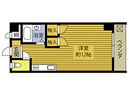 コーポ学園台 ワンルームの間取図画像