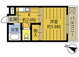 ヴィラ・アンソレイエ城原Ｂ 1階