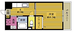スカイヴィレッジ迫2番館 1Kの間取図画像