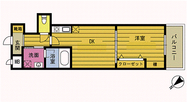 ＲＥＳＣＯ岩田 206｜大分県大分市岩田町３丁目(賃貸マンション1DK・2階・30.90㎡)の写真 その2