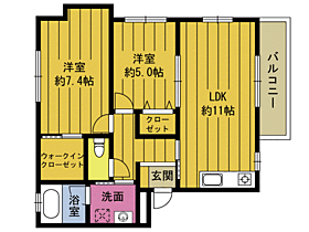 エムリーナ 202 ｜ 大分県大分市日岡２丁目（賃貸アパート2LDK・2階・55.59㎡） その2