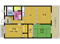 WINDOM高山 3DKの間取図画像