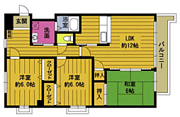 サンモール南 3LDKの間取図画像