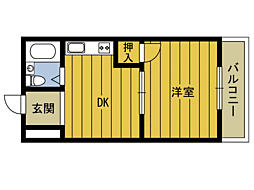 コーポイトマン 1DKの間取図画像