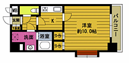 サンライズハイツ高城 1Kの間取図画像