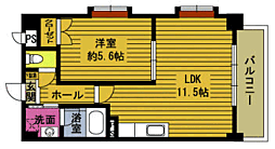 R71番館 1LDKの間取図画像