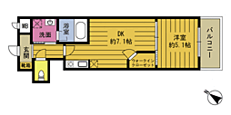 S-FORT大分岩田町 1DKの間取図画像