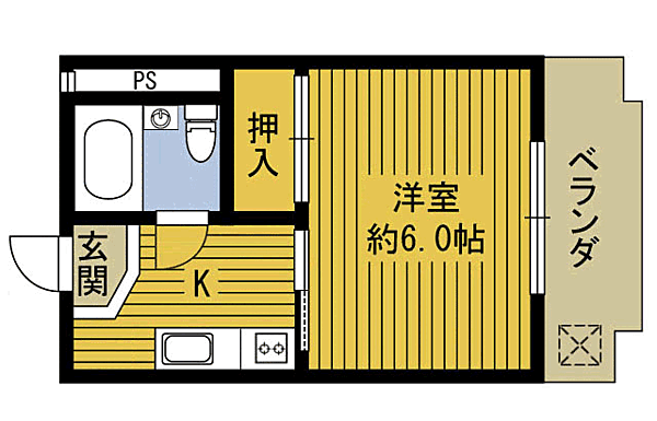 ふじさわハイランド 308｜大分県大分市住吉町１丁目(賃貸マンション1K・3階・19.00㎡)の写真 その2