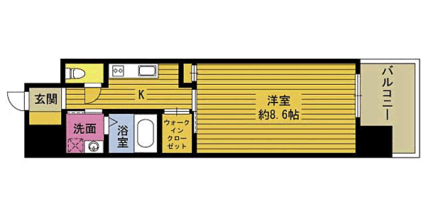 ｈｏｕｚｚ 904｜大分県大分市中央町３丁目(賃貸マンション1K・9階・27.98㎡)の写真 その2