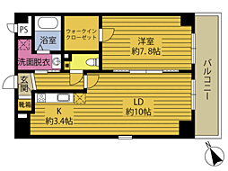 S-FORT大分寿町 1LDKの間取図画像