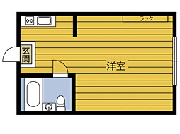 Kコーポ ワンルームの間取図画像