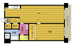 ヤマトビル 1LDKの間取図画像