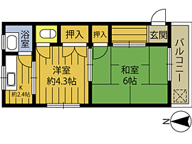 セゾン21 301 ｜ 大分県別府市天満町（賃貸アパート2K・3階・26.44㎡） その2