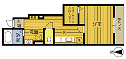 アスカ覧 1Kの間取図画像